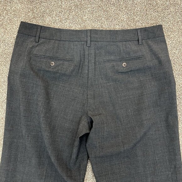Gap Women's Perfect Trouser Pants Size 14 L Gray Stretch Mid Rise 35" Inseam EUC - Picture 7 of 15